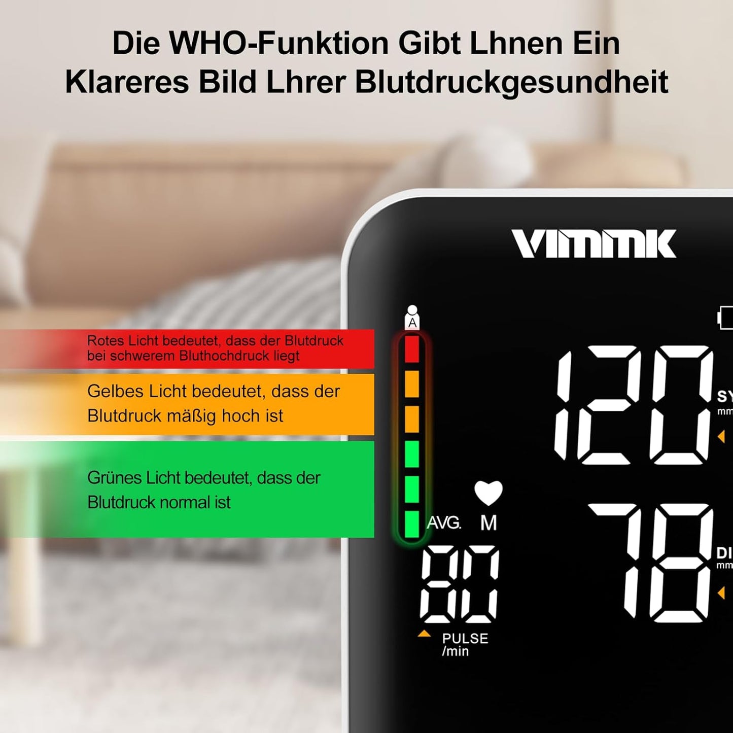 Vimmk Upper Accessories Arm Blood Pressure Monitor Machine for Home Use, NEW