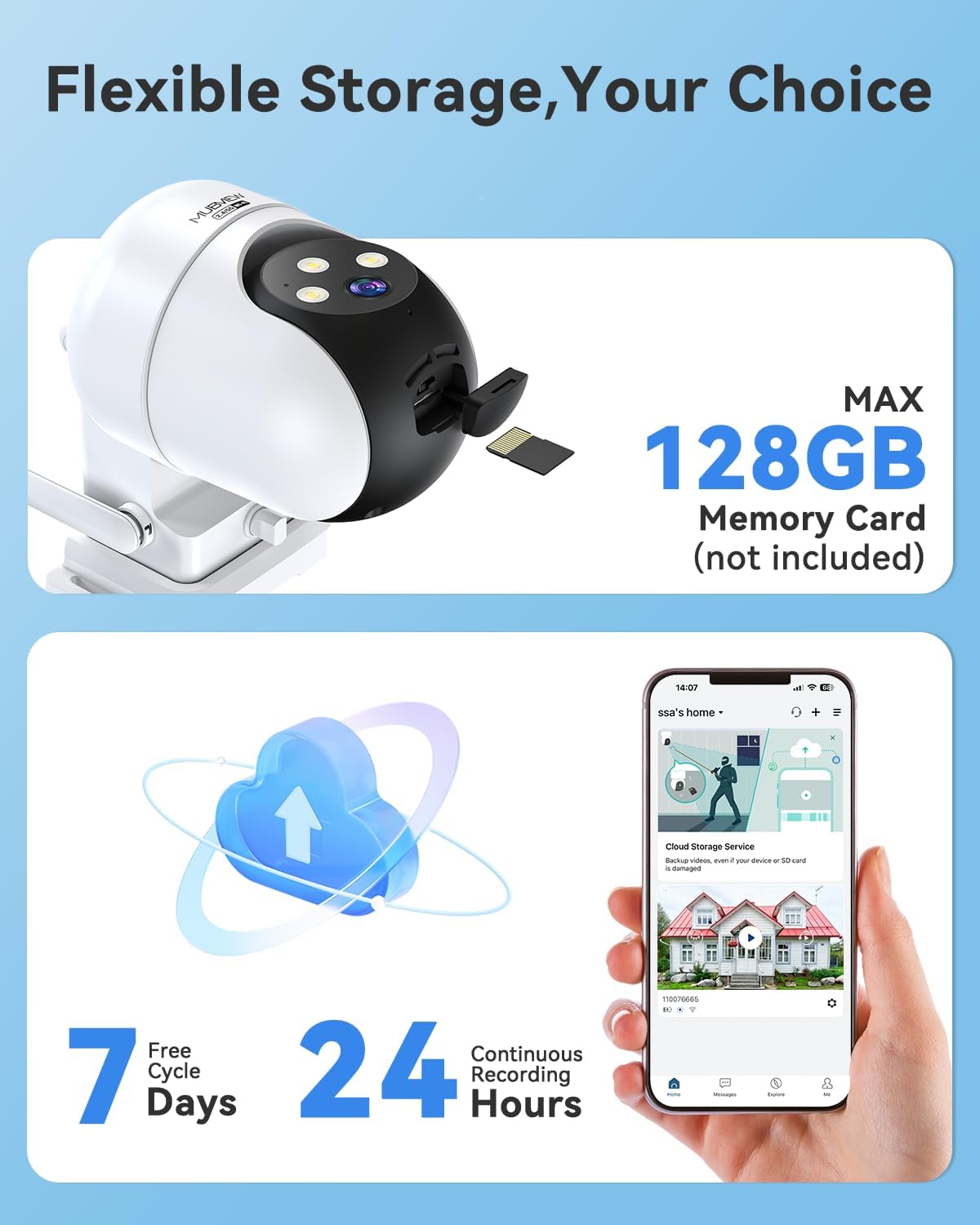MUBVIEW 360° Wired Outdoor Security Camera Bullet Surveillance System, DEMO