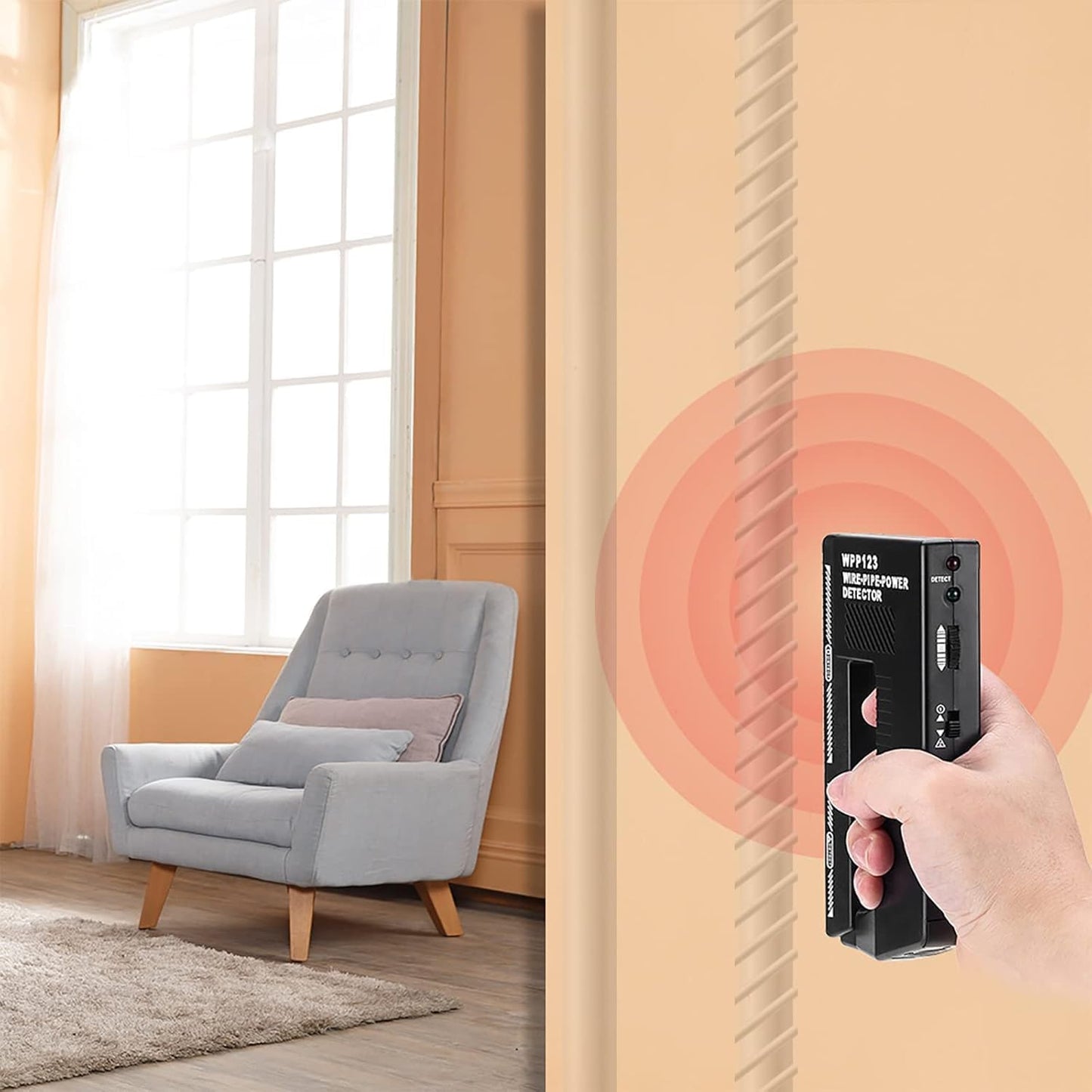 LYCENXI Wall Scanner and Metal Detector Adjustable Alert for Pipes Wires NEW