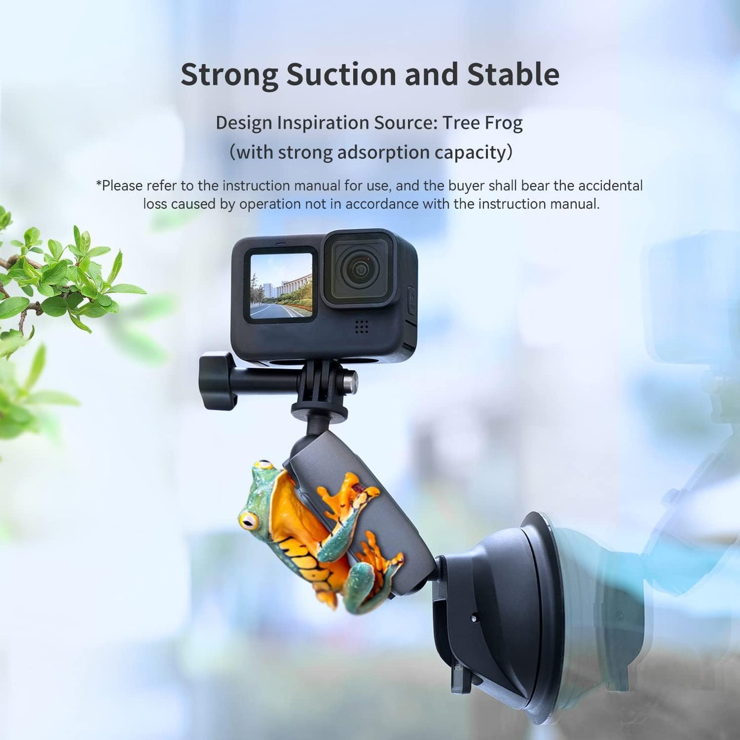 TELESIN 360 Rotation Suction Cup Car Mount Tripod Adapter Phone Holder DEMO