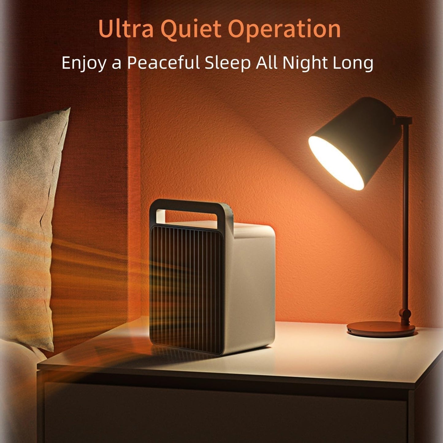 Ventika 900W Heating Energy Efficient Quiet White Portable Space Heater DEMO