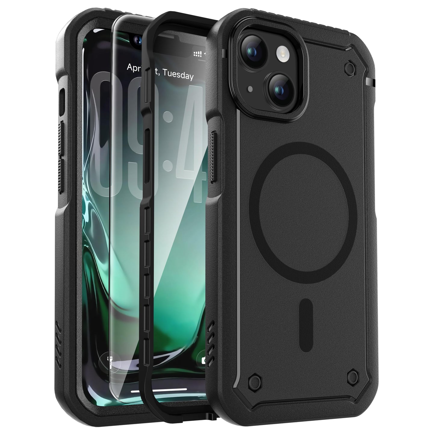 ORETECH Magnetic Basic Cases iPhone 14 Case with 2 Screen Protectors Heavy NEW