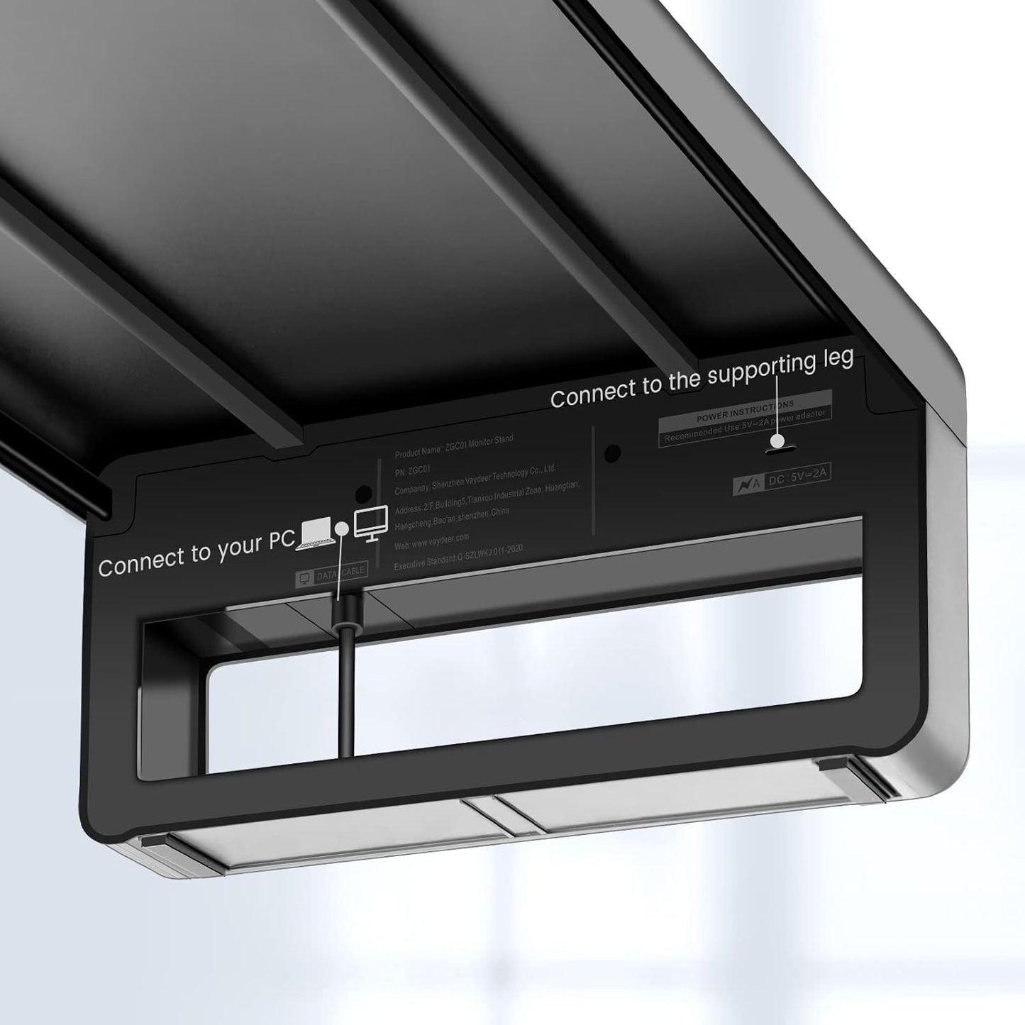 VAYDEER USB 3.0 Monitor Stand Metal Riser with Hub for Data Transfer & DEMO