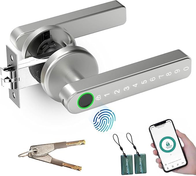 AILRINNI 5-in-1 Fingerprint Smart Door Lock Zinc Alloy Combination Padlock DEMO