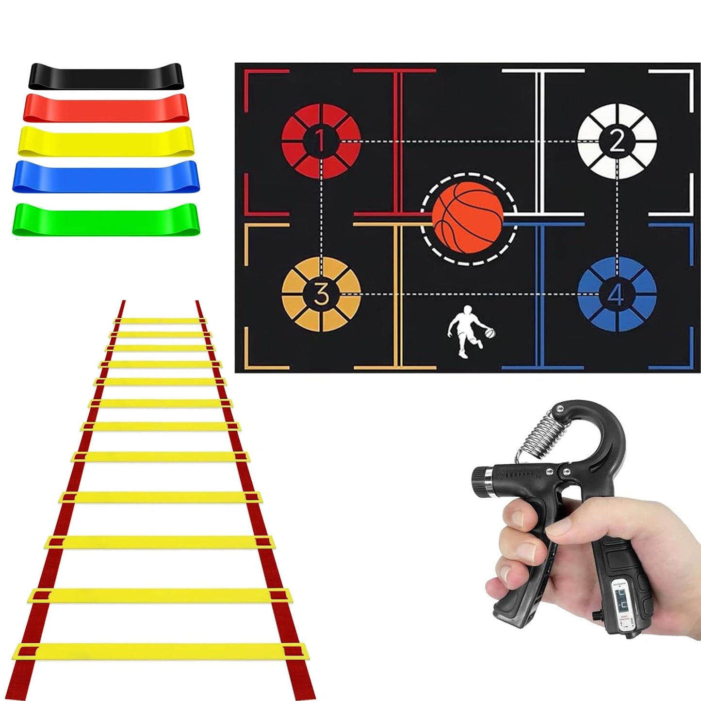 outdoorpal Multicolour Basketballs Training Equipment with Agility Pad and DEMO