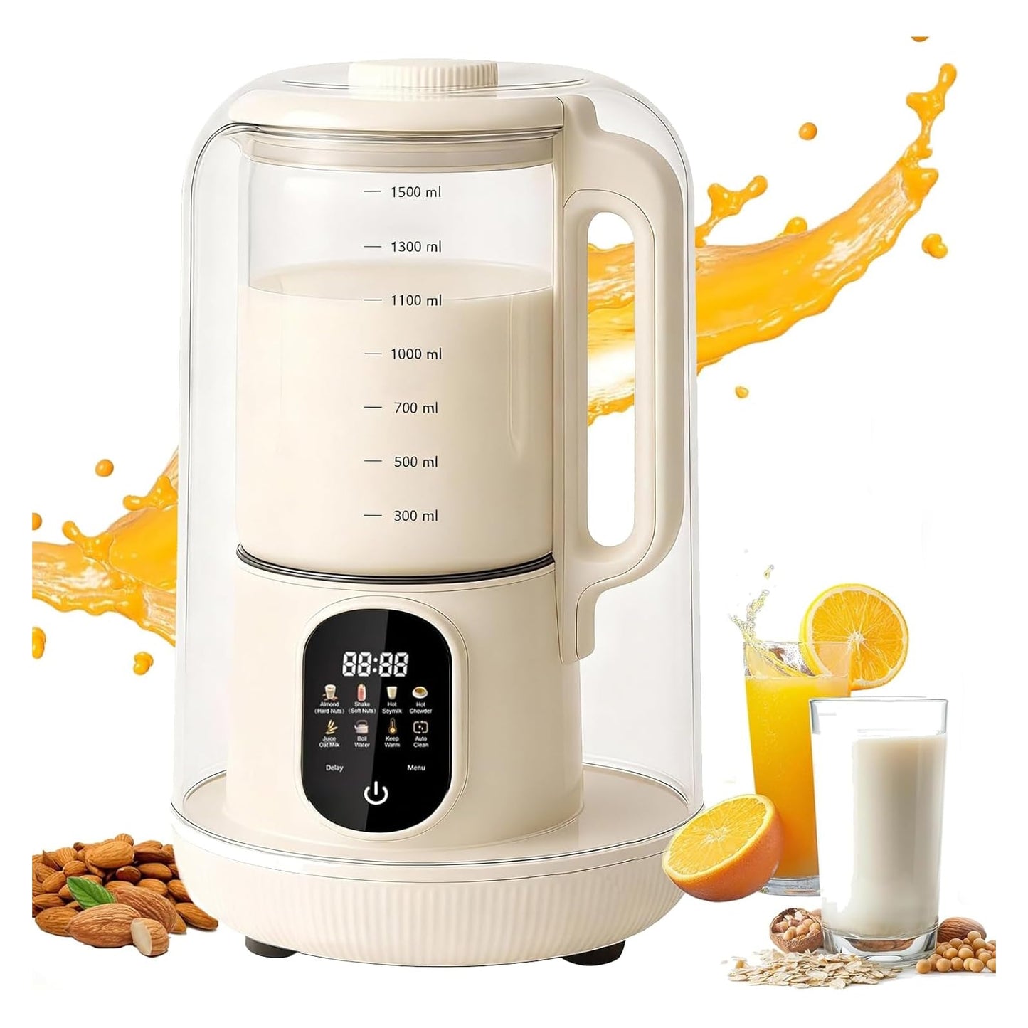 AIZYZYO Automatic Jug Blenders Nut Milk Maker Machine, 6-in-1 for Almond, DEMO