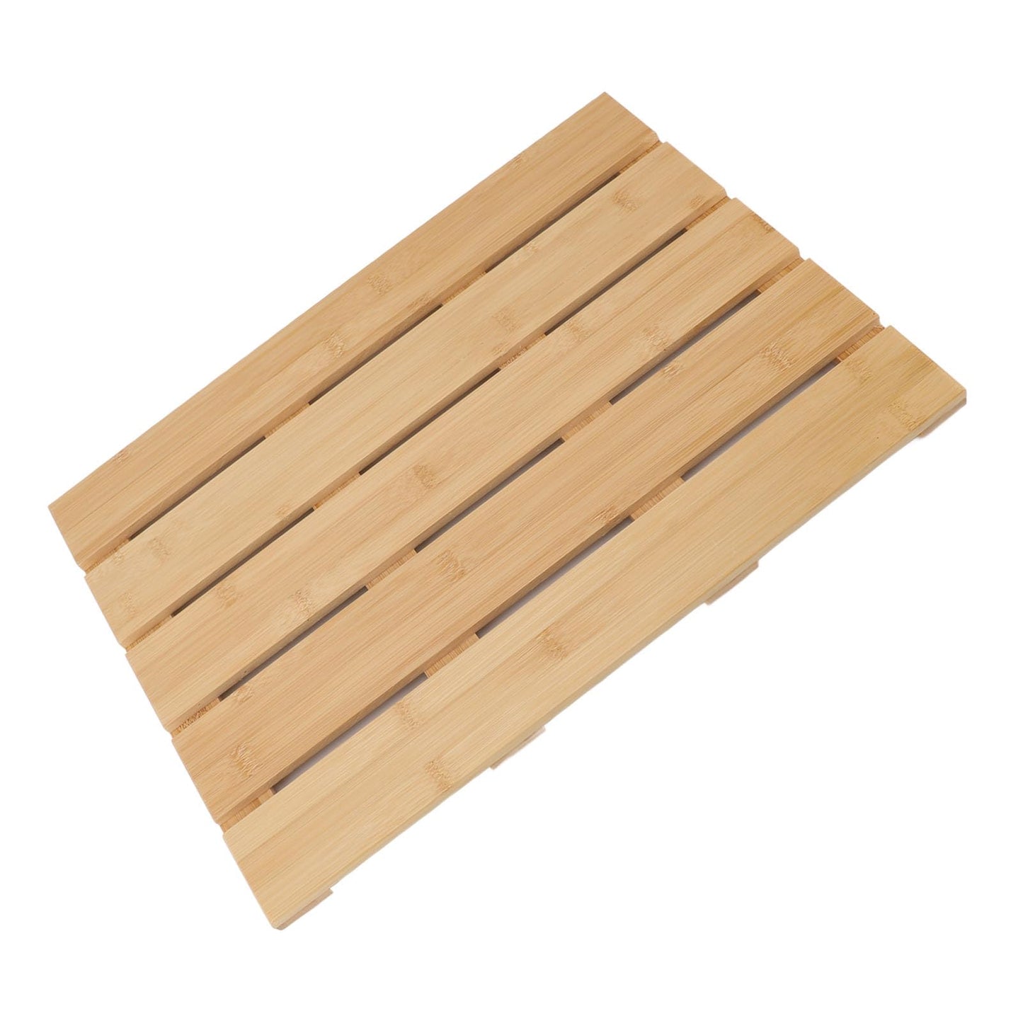 Eco-Friendly Bamboo Bath Mat - Non-Slip Wooden Floor Rug for Shower & Spa, DEMO