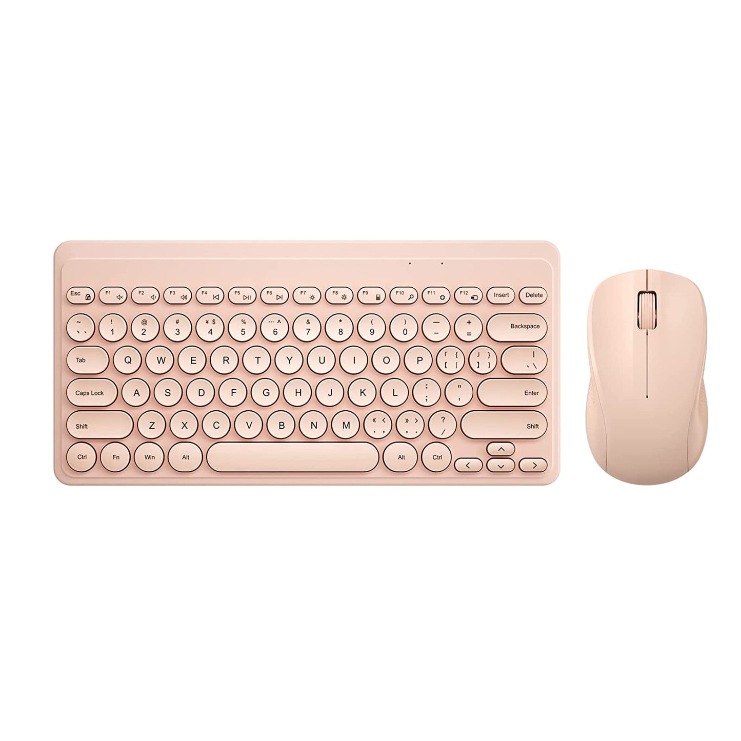 JieruiDeng 79-Key Retro Mini Cute Pink Computer Keyboard for Home Office DEMO