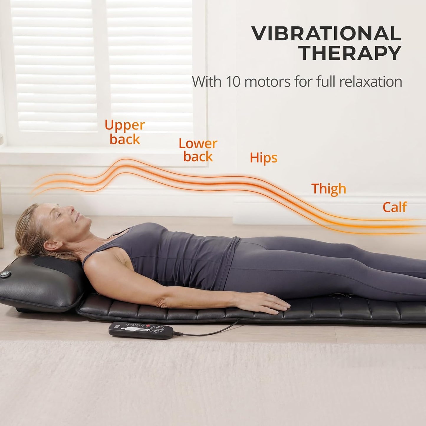 Himouta Vibration Full Body Massage Mat with Shiatsu Neck Massager and Heat
