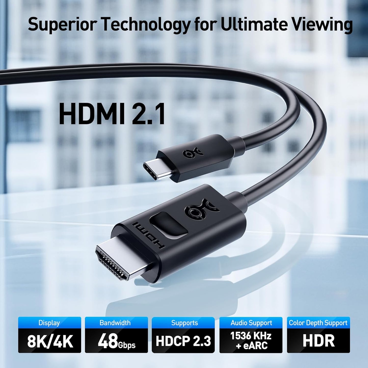 Cable Matters USB-C to HDMI 2.1 Adapter - 4K 240Hz Output, 1.8m Length, DEMO