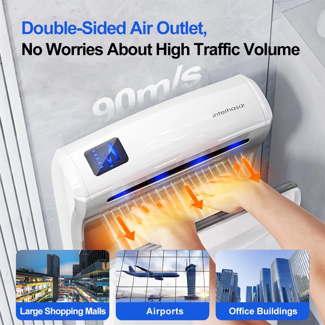 interhasa! Automatic Commercial Hand Dryer with HEPA Filter for DEMO