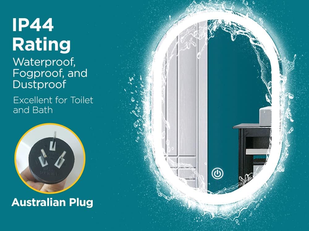 Viviendo Oval Wall-Mounted Mirrors LED Anti-Fog Bathroom Wall Mirror, DEMO
