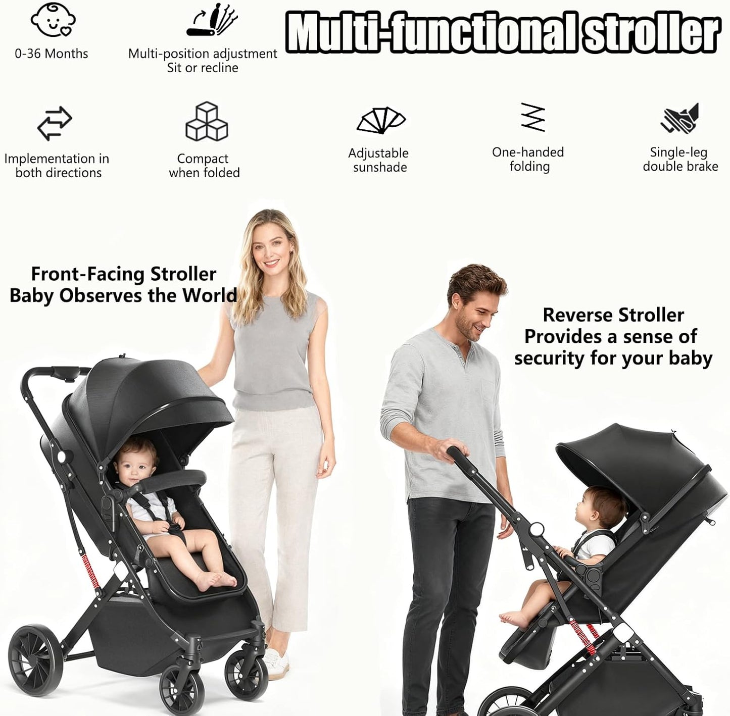 Tilpes Lightweight Buggies Aluminium Alloy Buggy Pram for Newborn to DEMO