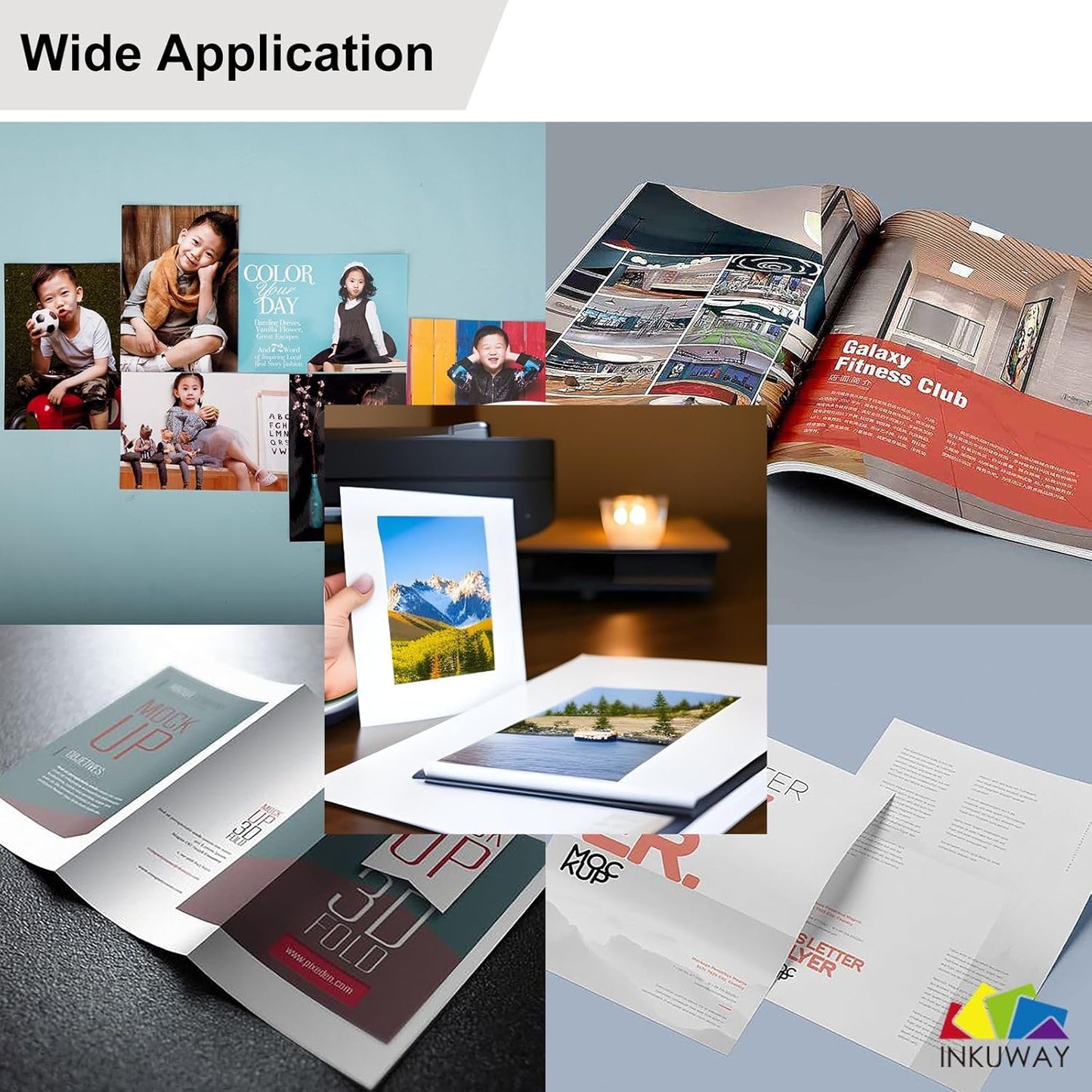 INKUWAY Thick Matte Double-Sided Photo Paper, 260gsm, 60 Sheets, Inkjet DEMO