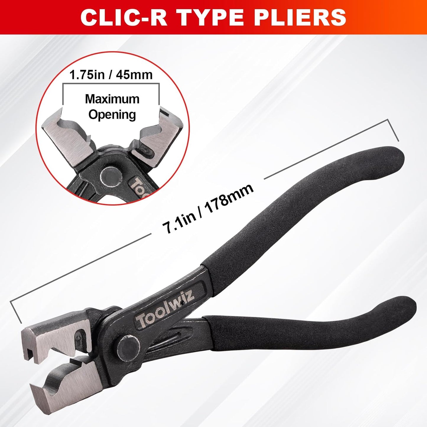 Toolwiz Hose Clamping Pliers Spring Coolant Radiator Clamp Carbon Steel NEW