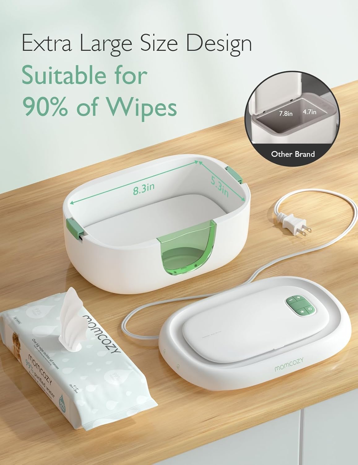Momcozy Baby Wipe Warmer with Innovative Spring Design and Large Capacity NEW