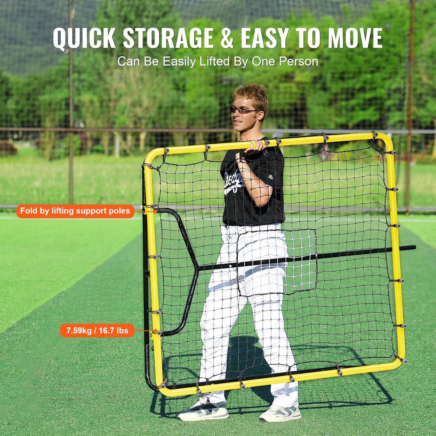 VEVOR Baseball Rebounder Net 4 x 4.5 Feet Pitchback Softball Training Size NEW