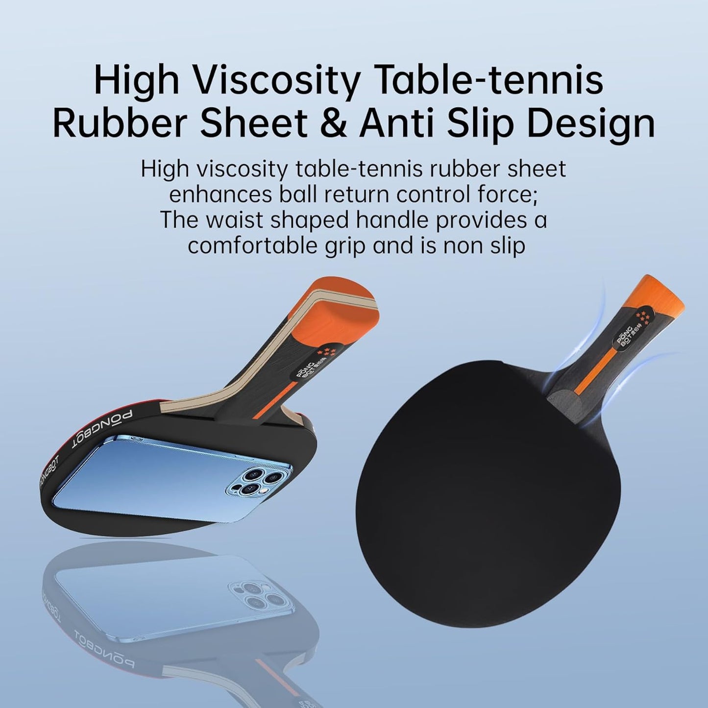 PONGBOT Professional Rackets Level Table Tennis Racket Ping Pong Paddle DEMO