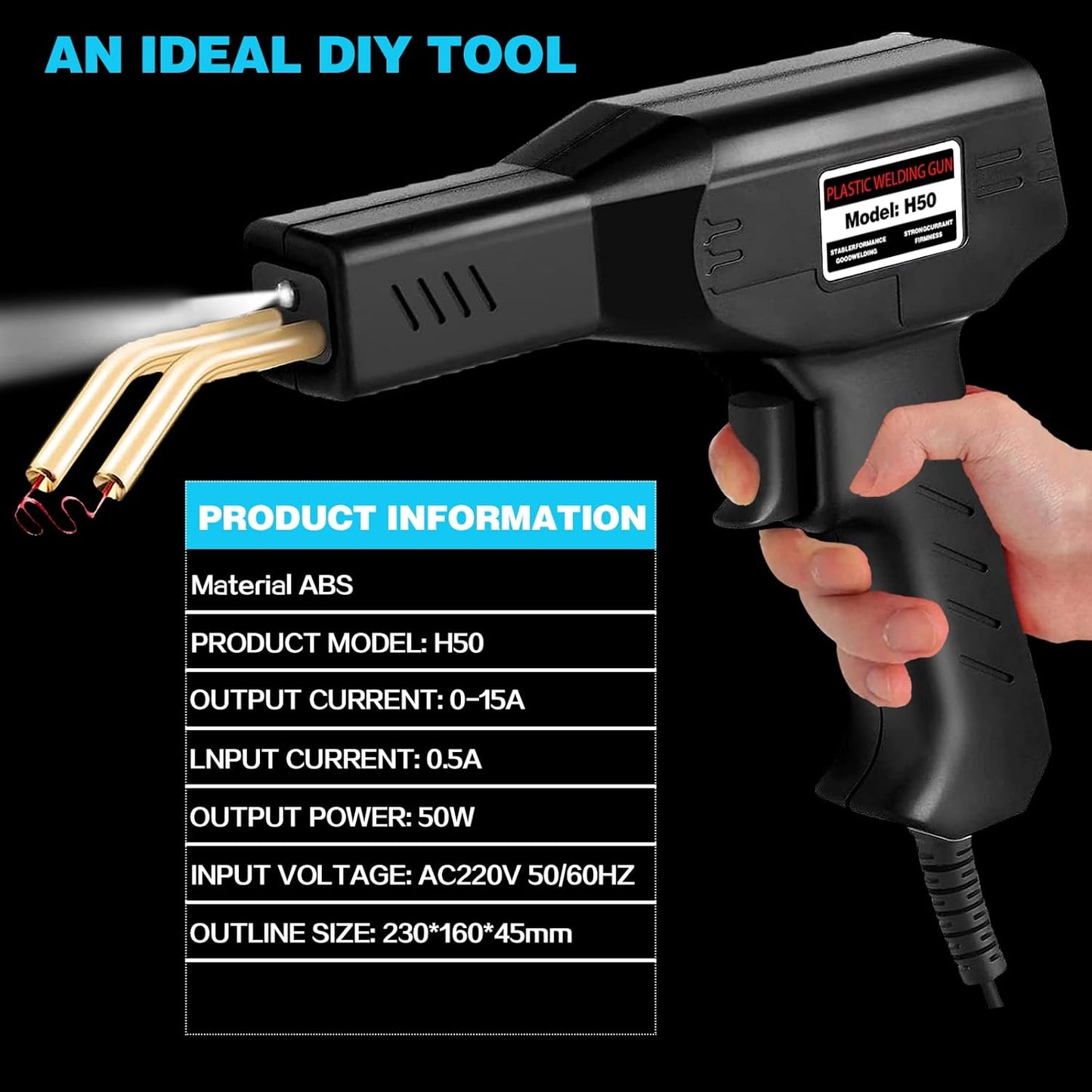 Koycbiao 50W Welders Plastic Welder Machine for Cracked Car Bumper Repair DEMO