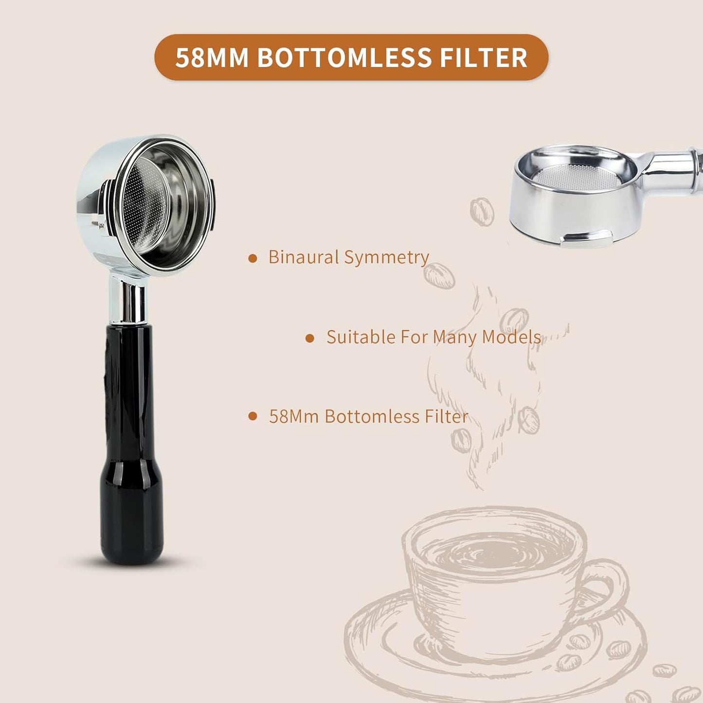 Gugxiom 58mm Tampers Bottomless Portafilter Espresso Coffee Tamper DEMO