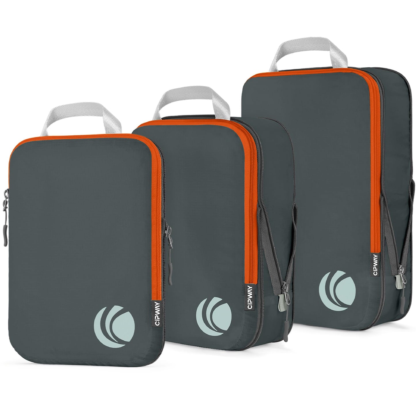 Cipway 3 Piece Expandable Grey Packing Cubes Luggage Organizer Set Size 3 DEMO