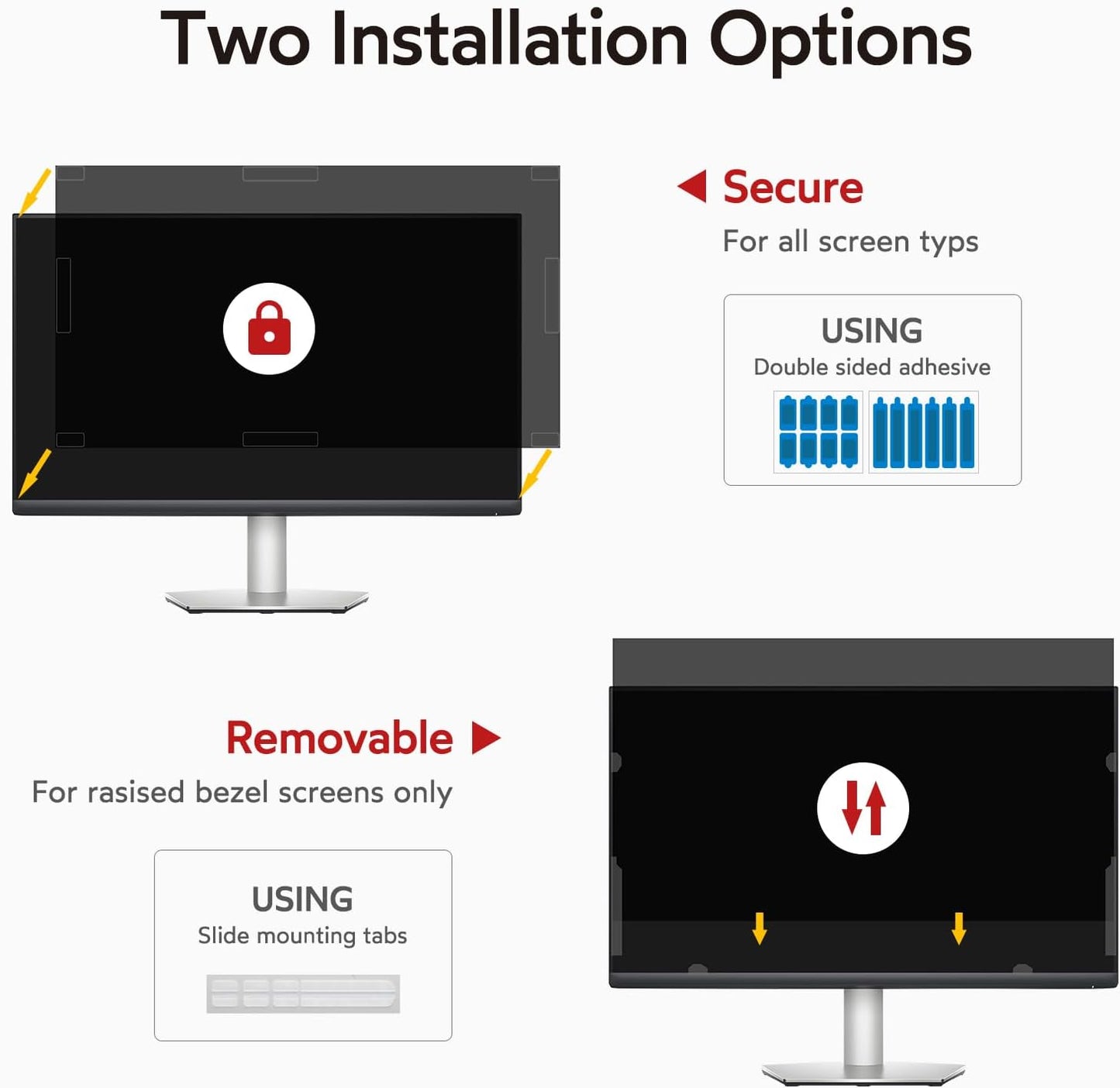 BERSEM 28 Inch Privacy Screen Protector for Computer Monitor 16:9 Ratio DEMO
