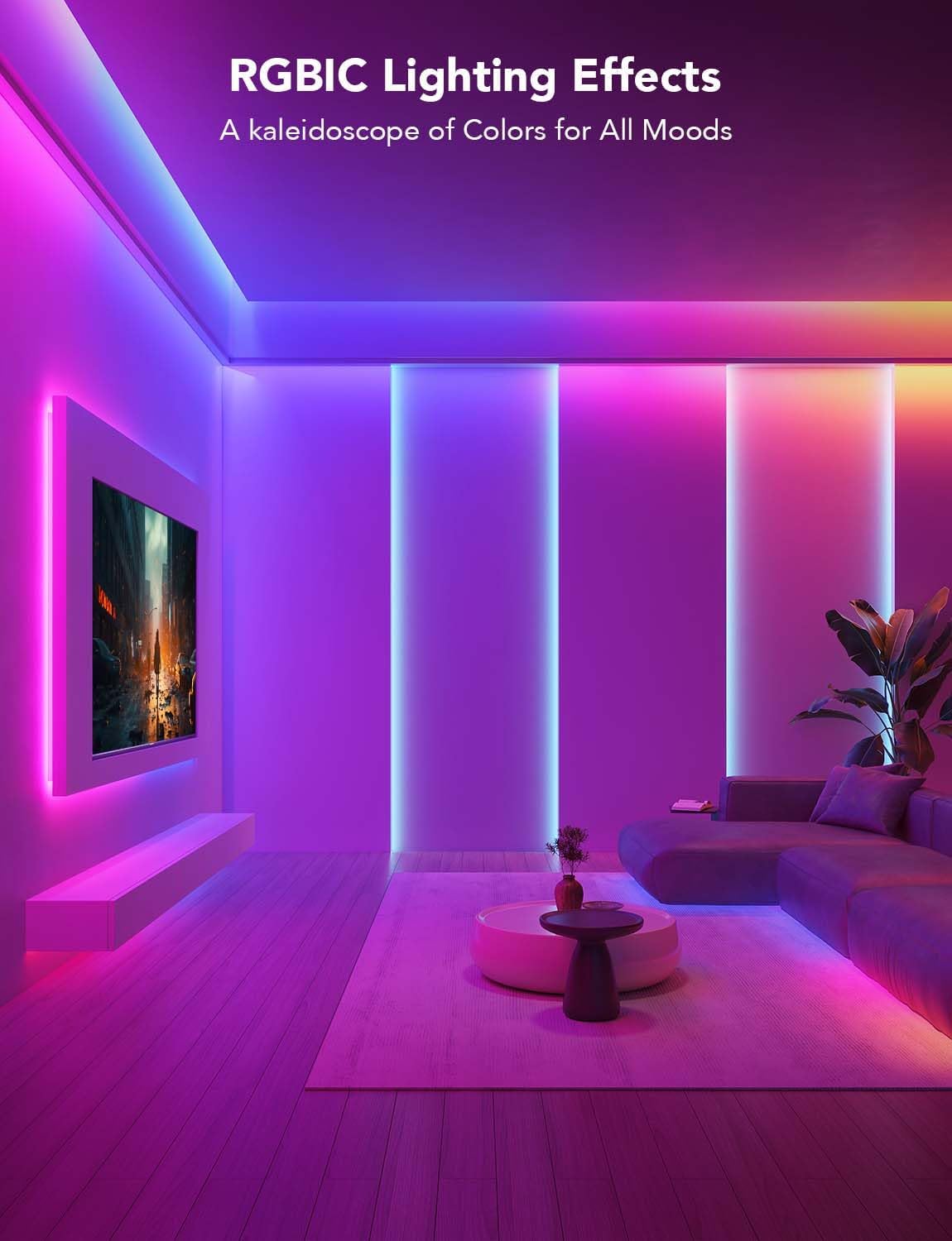 Govee RGBIC LED Strips LED Strip Lights 5m Smart Bluetooth Lighting for DEMO