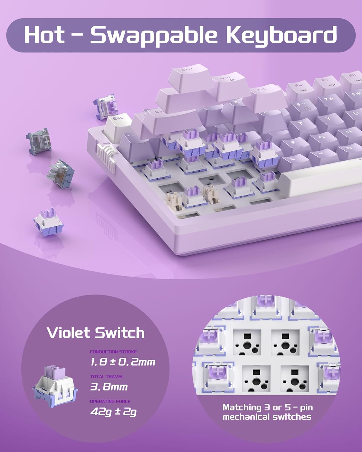 MageGee Mechanical Electronics Gaming Keyboard - Gasket Hot Swap, Wired, DEMO