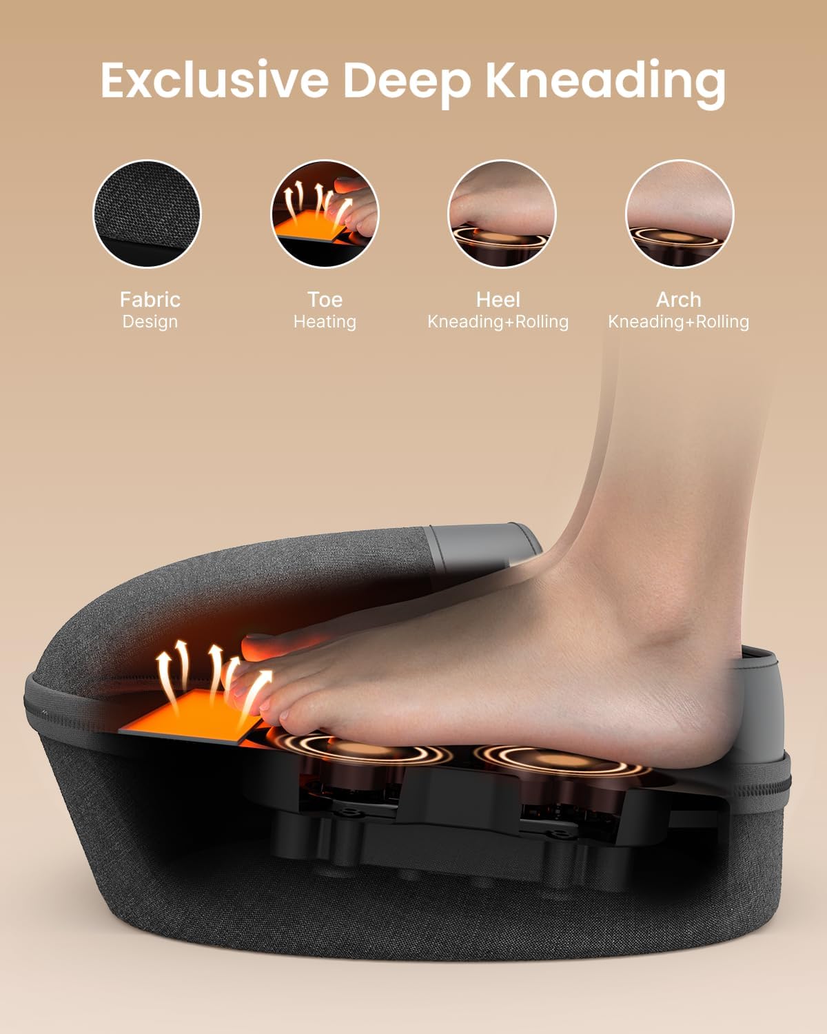 RENPHO Electric Foot Spa Massager with Heat Deep Kneading Massage for DEMO