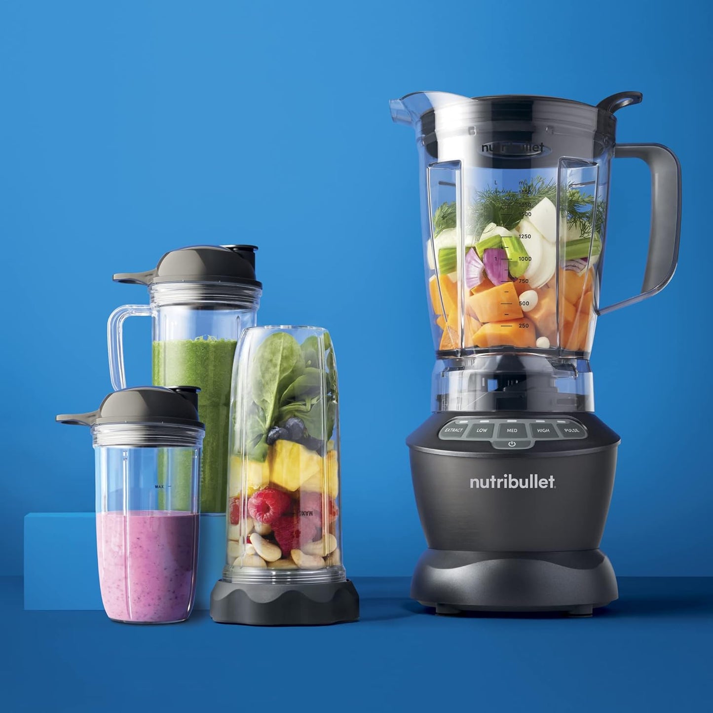NutriBullet 1200W Jug Blenders Powerful Jug Blender Smoothie Maker Combo DEMO