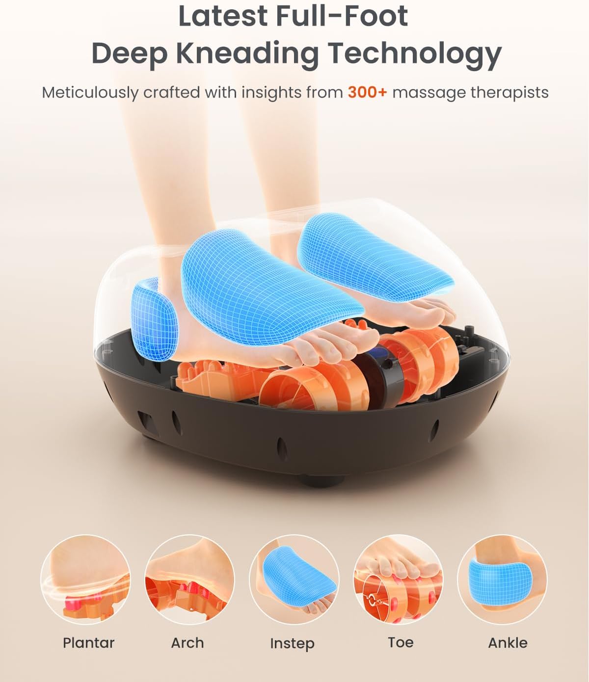 RENPHO Shiatsu Foot Massager Machine Deep Kneading Air Compression Heat DEMO
