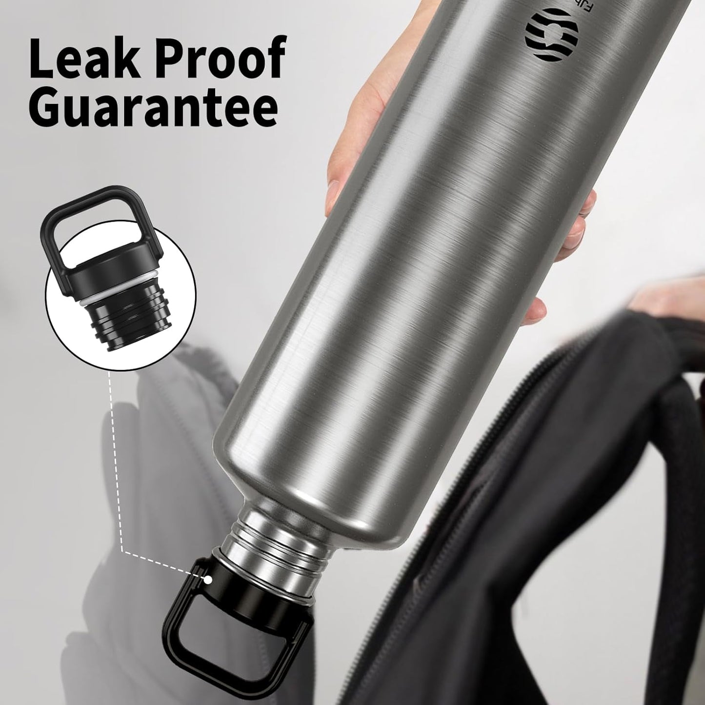 Fjbottle 2L Wide Mouth Stainless Steel Sports Water Bottle for Outdoor NEW
