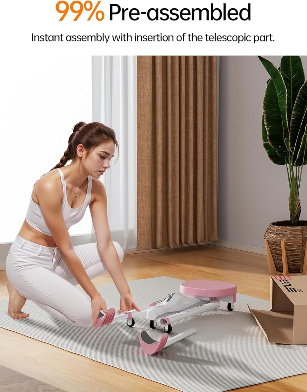 CHUCII Pink Weight Machines Leg Stretcher for Improved Flexibility and DEMO