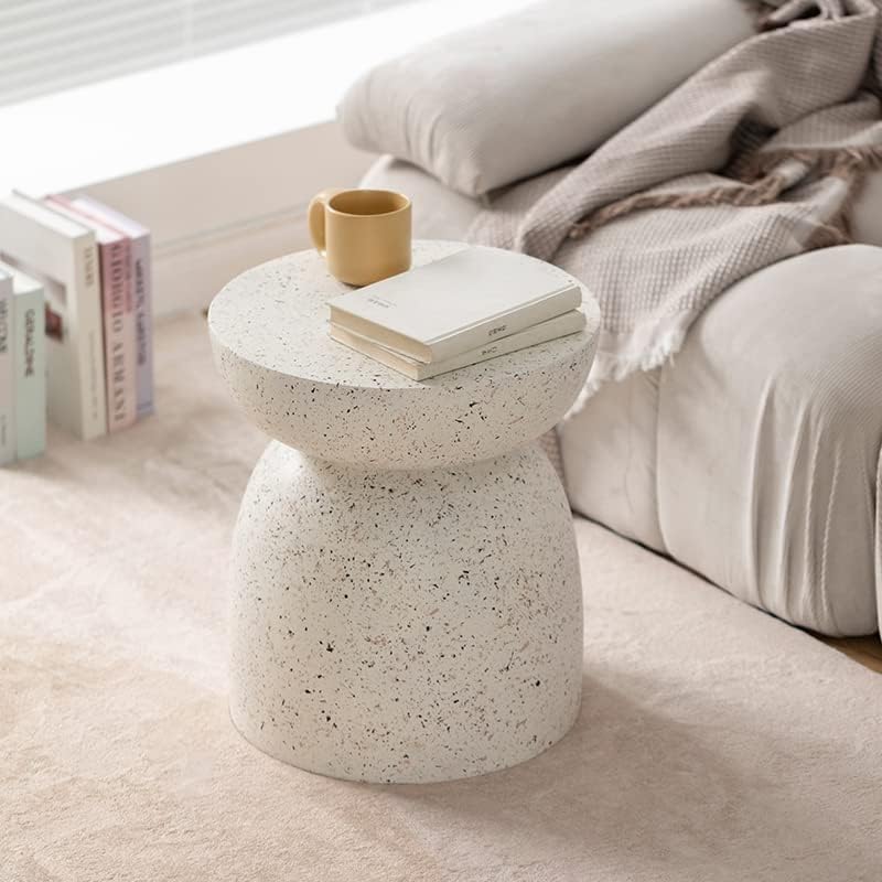 BRMM MIA End Tables White End Table Vintage Terrazzo Bedside Nightstand DEMO