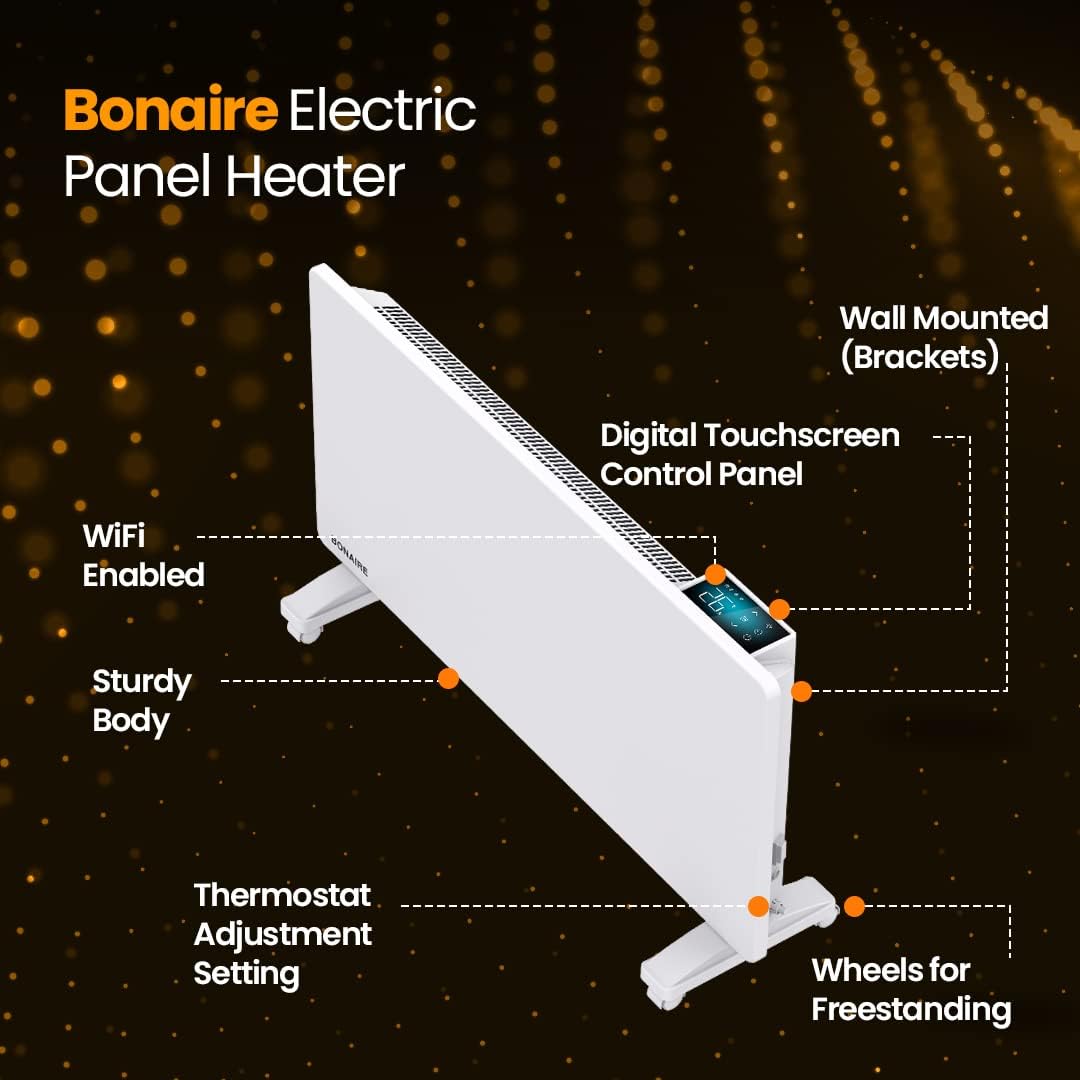 Bonaire 1000W Heating Smart WiFi Electric Panel Heater Touchscreen Display DEMO
