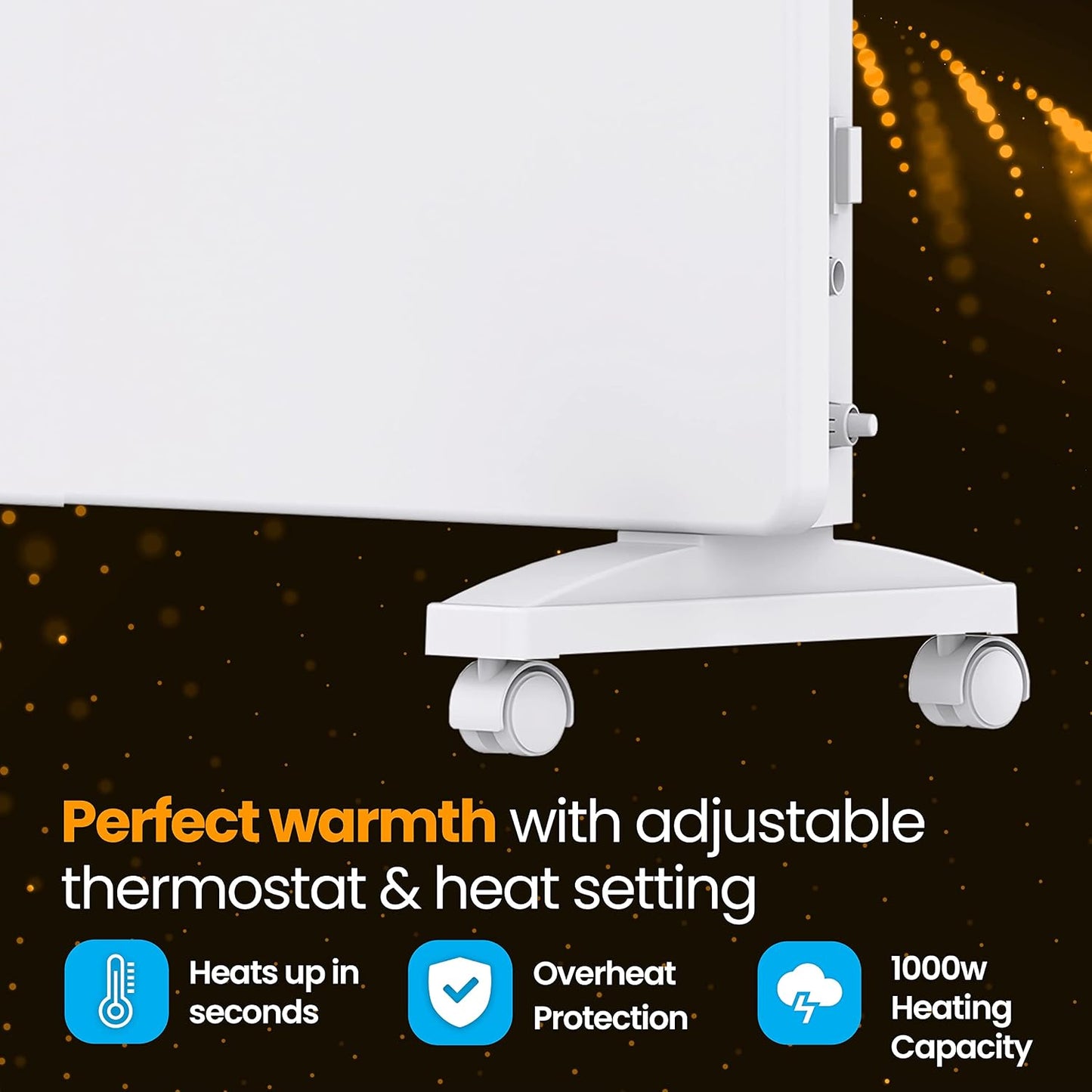 Bonaire 1000W Heating Smart WiFi Electric Panel Heater Touchscreen Display DEMO
