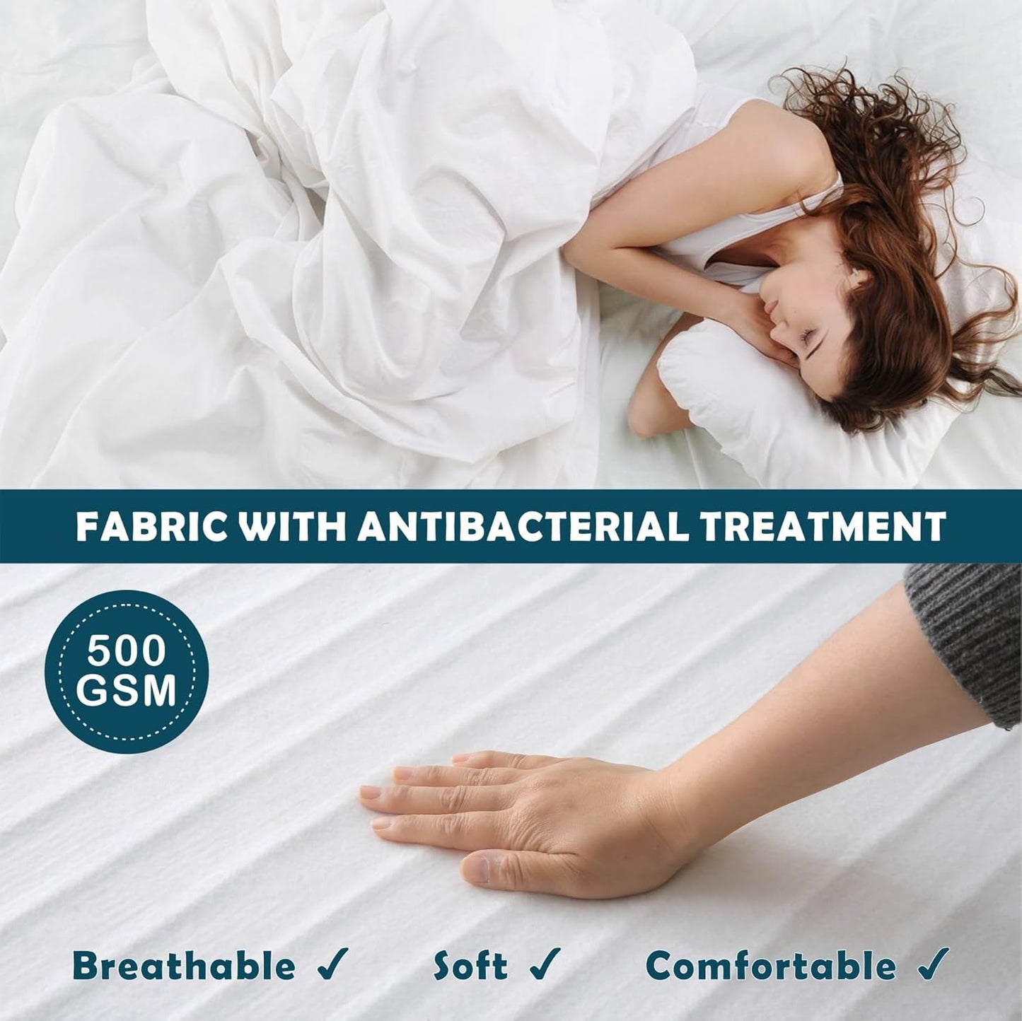 ForZzz Electric Mattress Pad Blanket with Dual Control and Auto-Off White NEW
