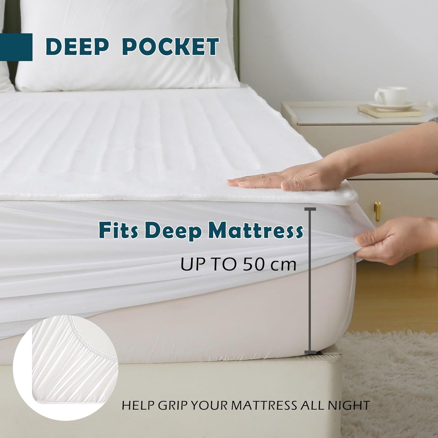 ForZzz Electric Mattress Pad Blanket with Dual Control and Auto-Off White NEW