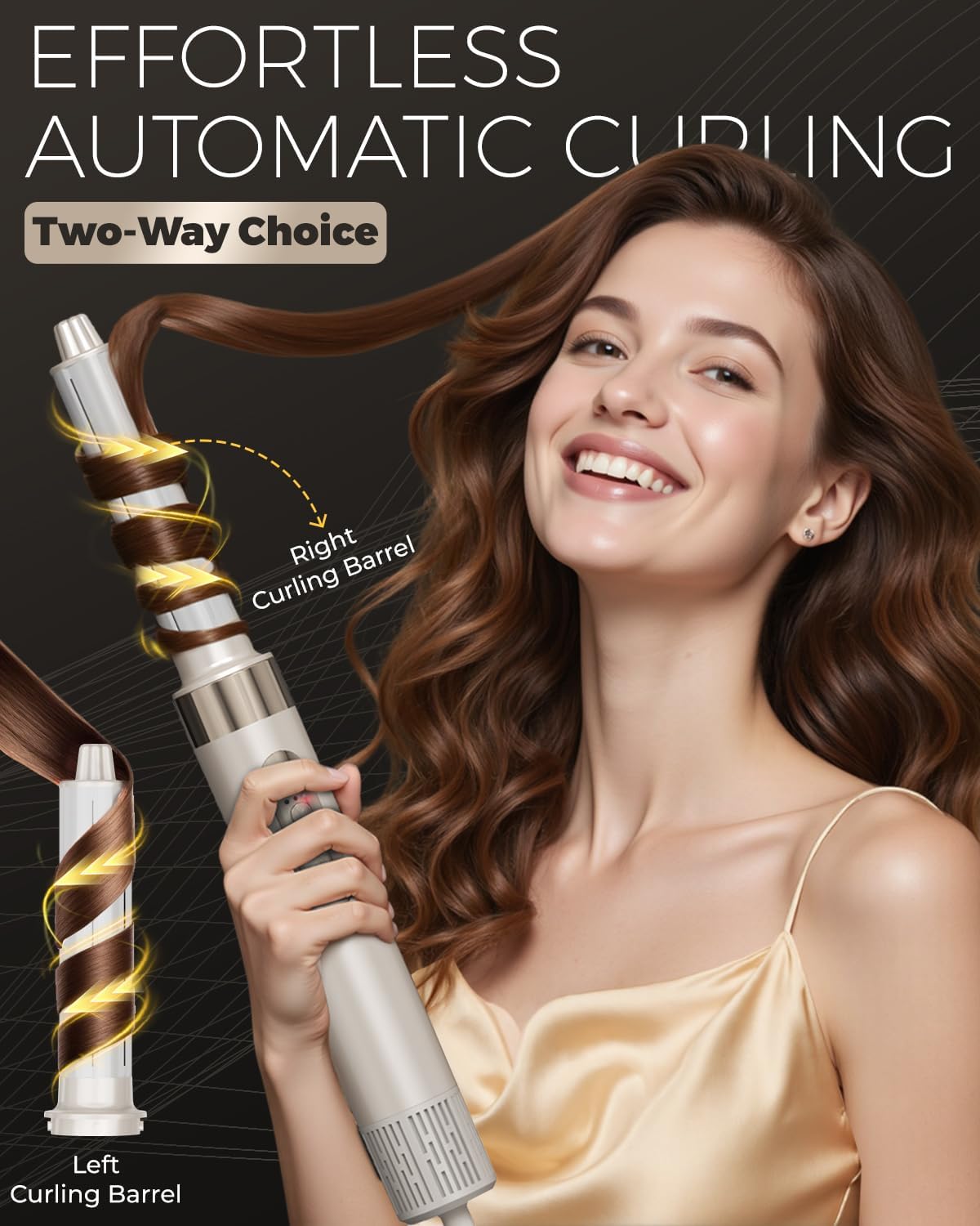 AUSELECT 8-in-1 Hot Air Styler & Hair Dryer Brush Negative Ion Fast Drying NEW