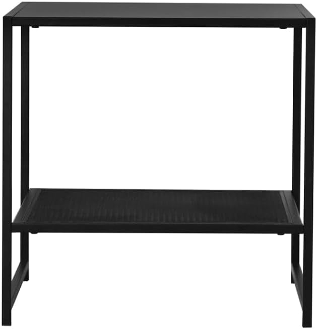 Levede Open End Tables Design Steel End Table 2-Tier Compact Storage Clear NEW