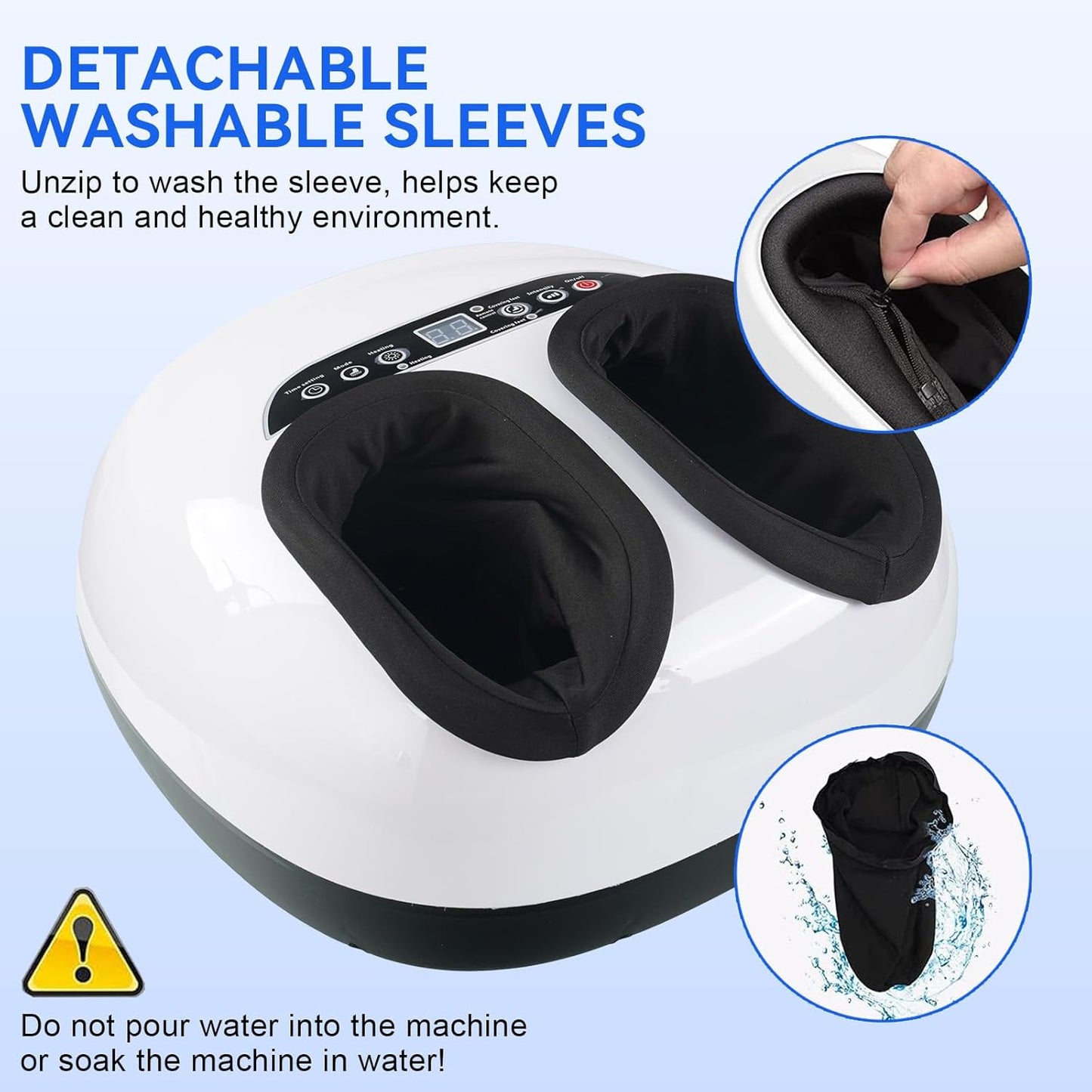 Thtthy Electric Foot Spa Massager with Heat Deep Kneading Shiatsu White DEMO