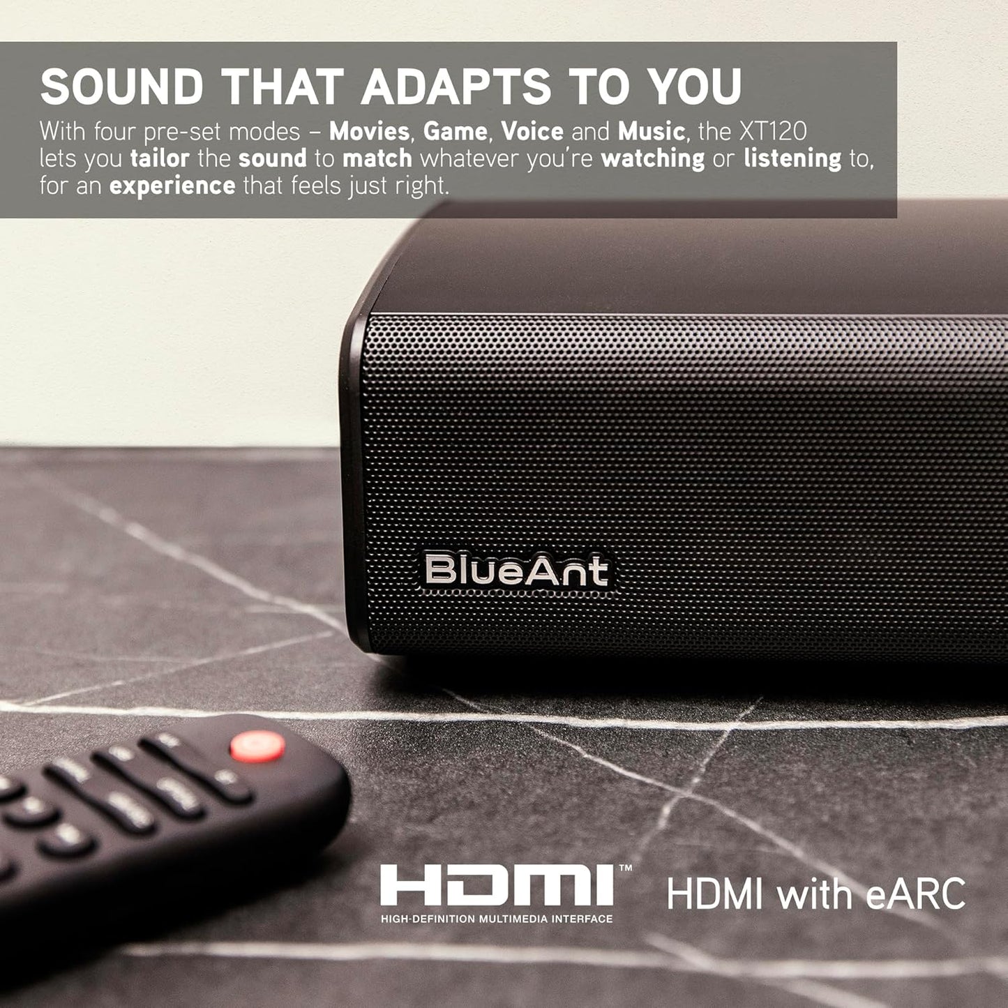 BlueAnt 120W Dolby Digital Surround Sound Soundbar with Internal Subwoofer NEW