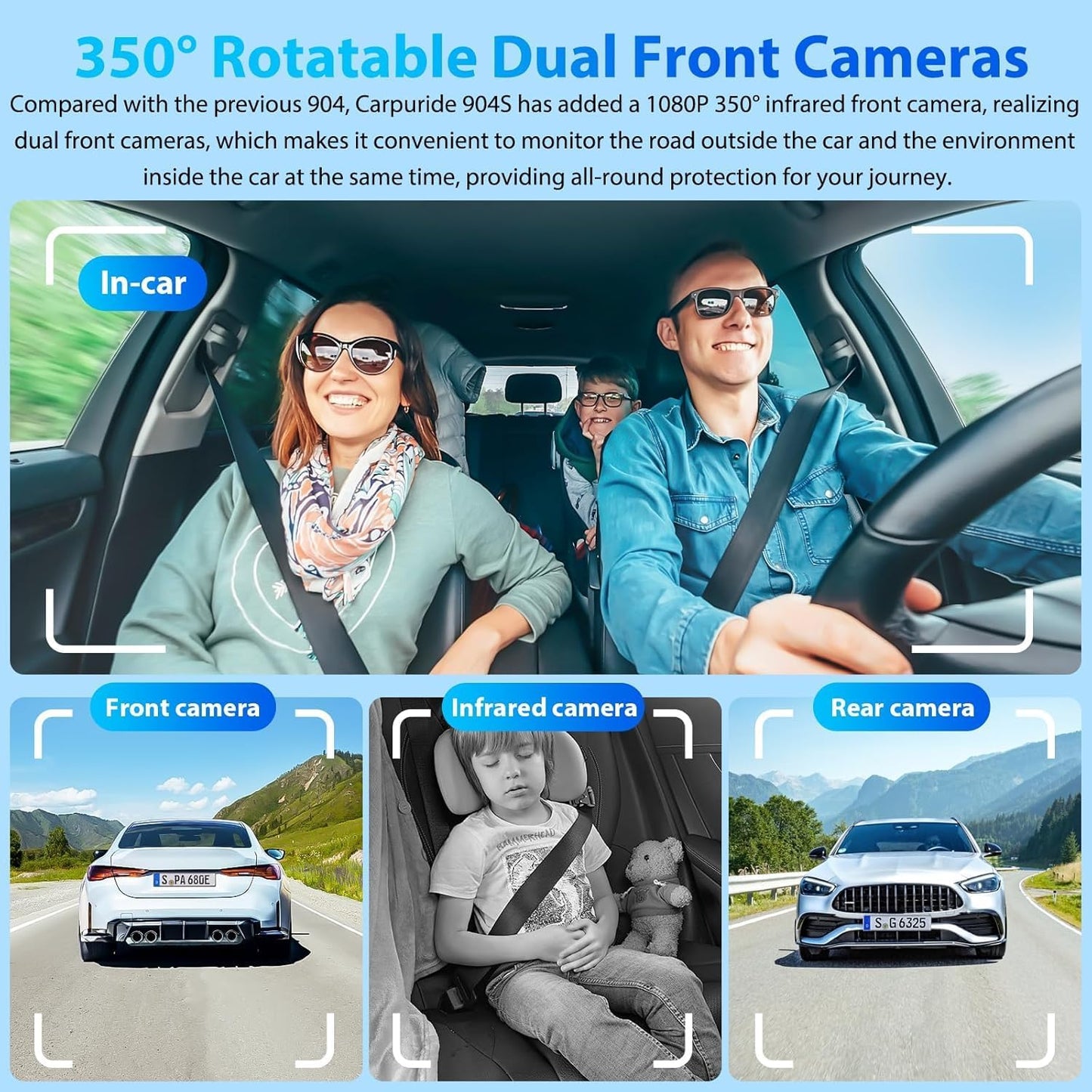 Carpuride 4K Front Dash Cam with CarPlay & Android Auto - In-Dash Video DEMO