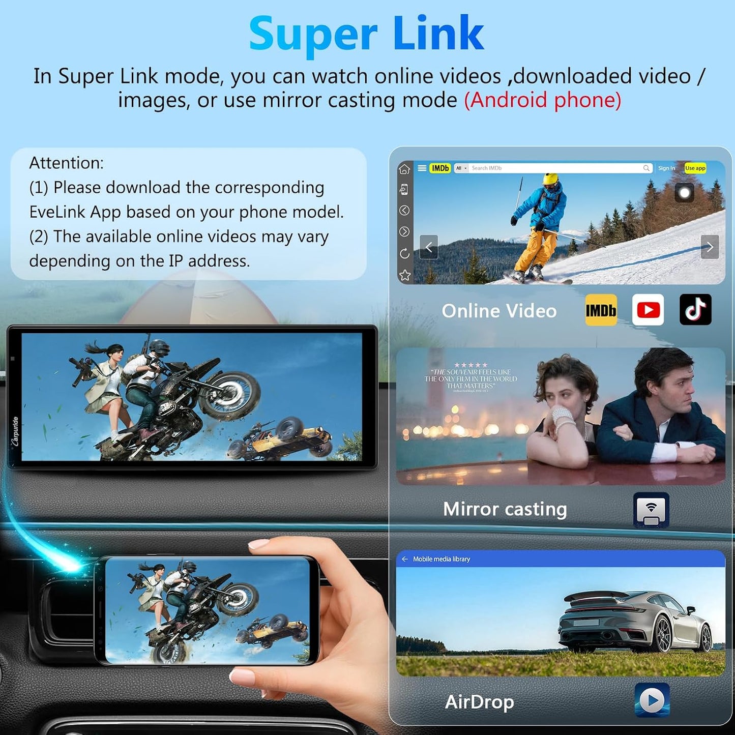 Carpuride 4K Front Dash Cam with CarPlay & Android Auto - In-Dash Video DEMO