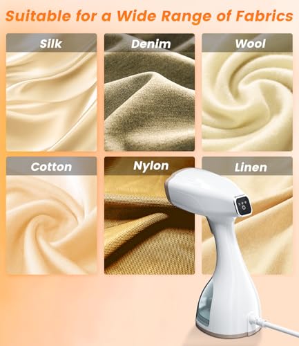 AUSELECT 1500W Powerful Handheld Clothes Steamer for Garment Ironing, White NEW