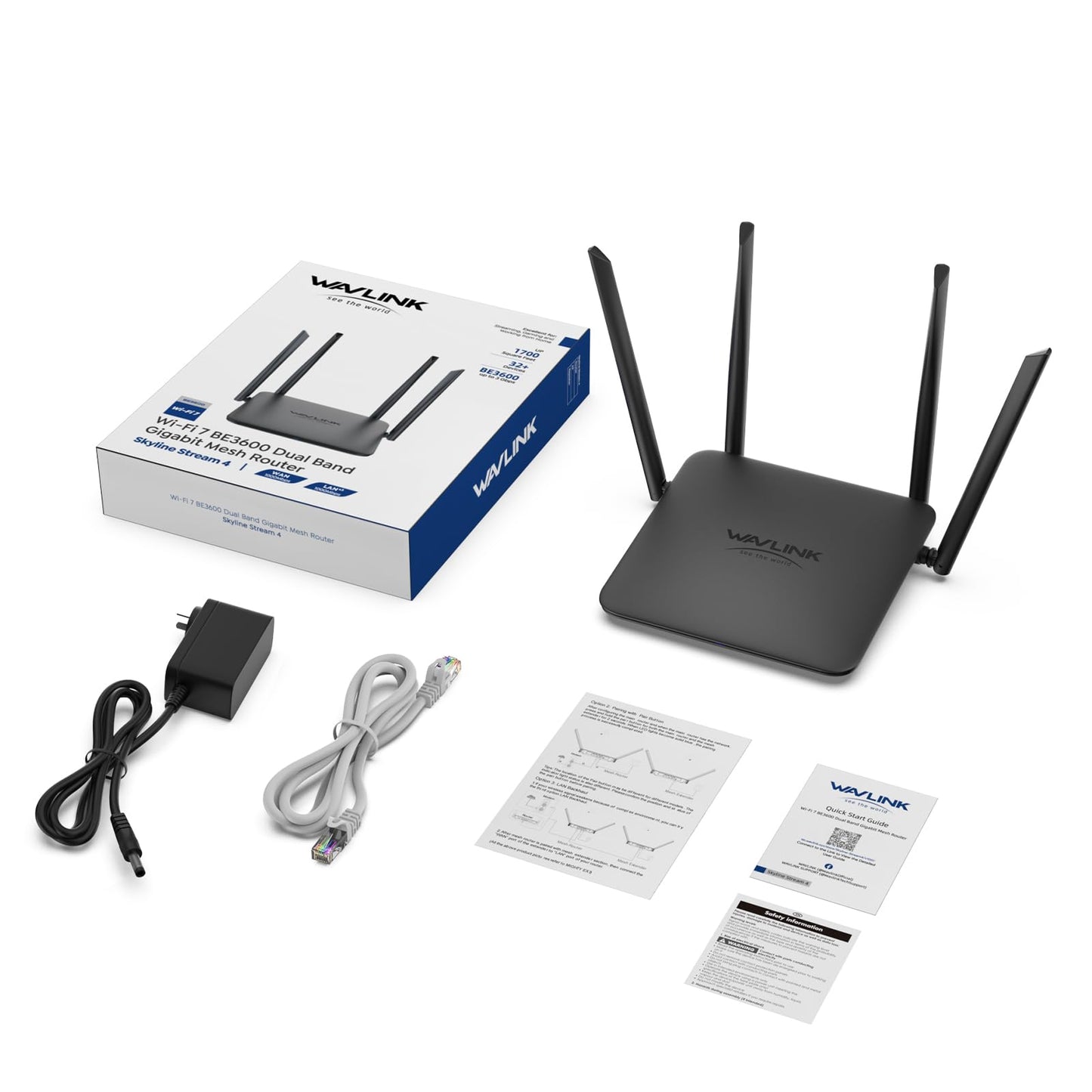 WAVLINK Dual Routers Band Gigabit WiFi 7 Router with MU-MIMO Technology, DEMO