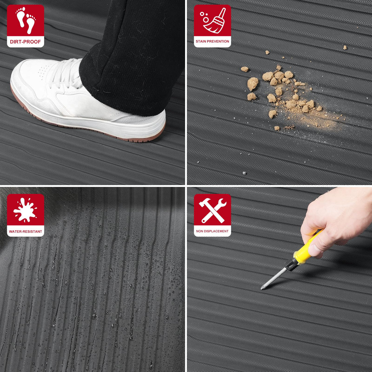 LUCKEASY Foot Mats for Leapmotor C10 Cargo Trunk Protective Mats, Durable DEMO