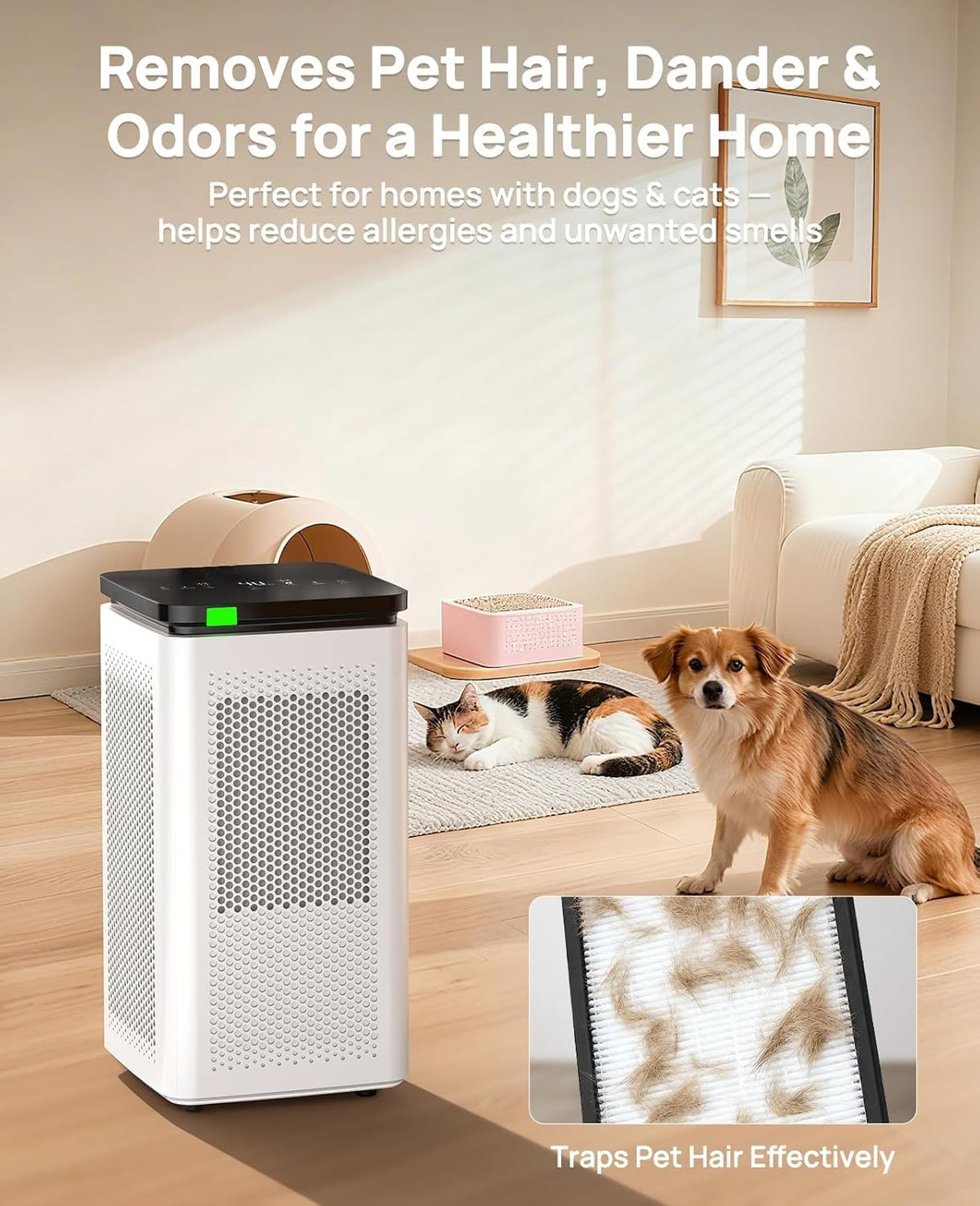 KYUKRI Air Air Purifiers Purifier Large Room H13 True HEPA Filter - White DEMO