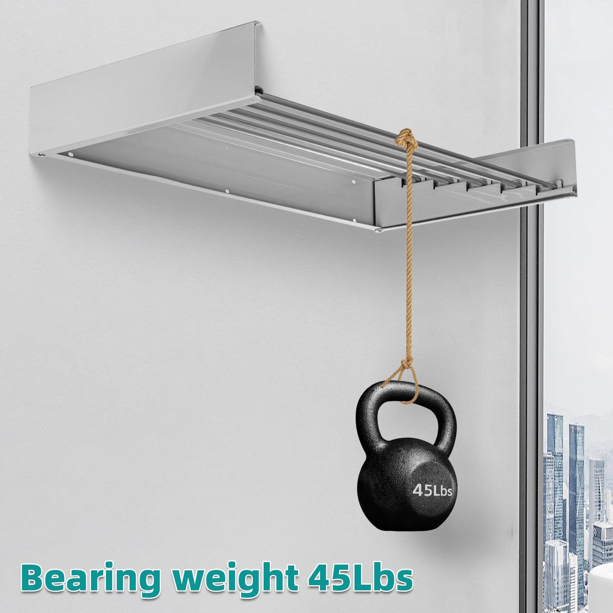 Sepezz 80CM White Wall-Mounted Collapsible Clothes Drying Rack Size 80CM DEMO