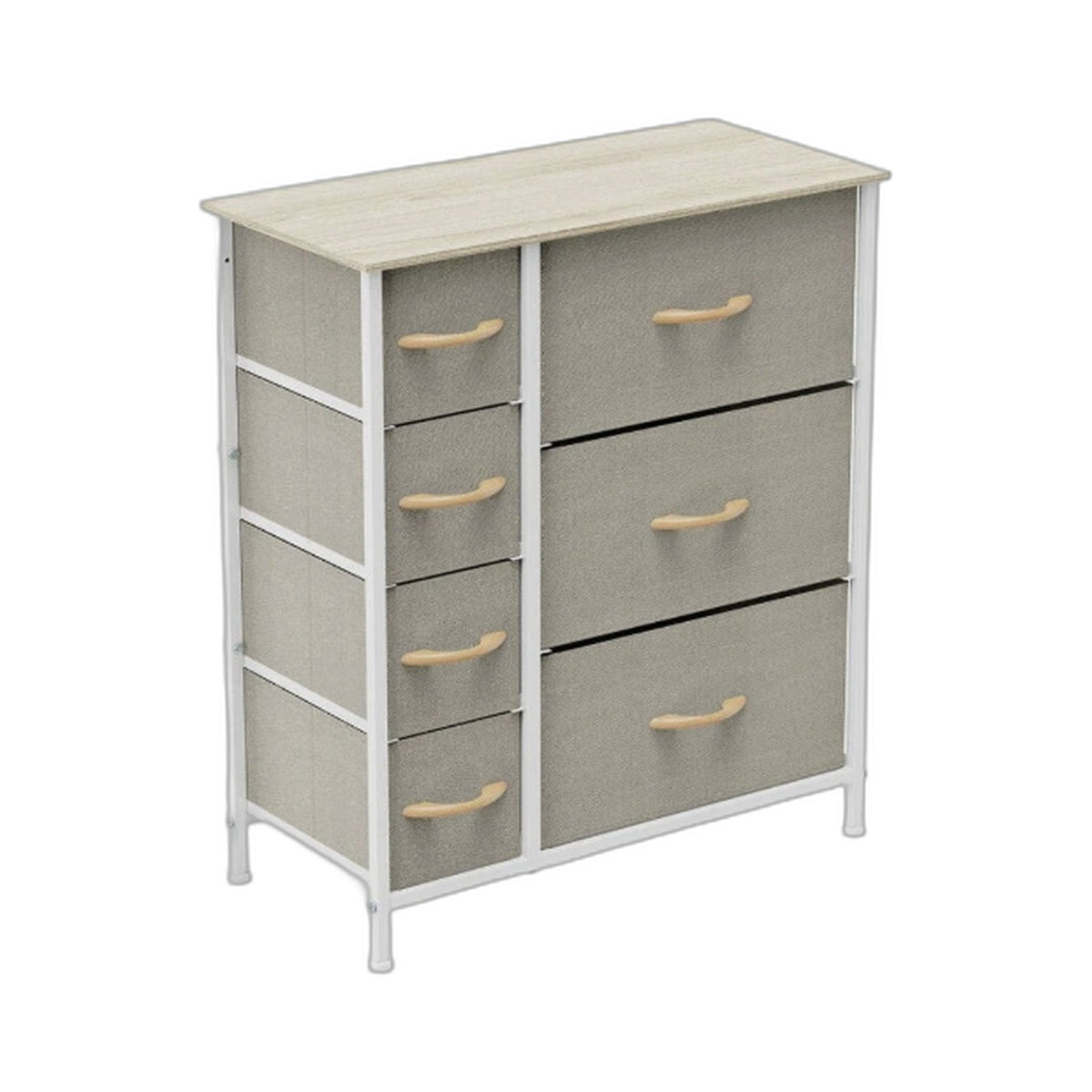 Ovela 7 Drawer Storage Chest Beige Lightweight Durable Storage DEMO